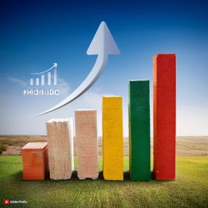 Bar chart comparing prices of different building materials in Ghana; Strathium