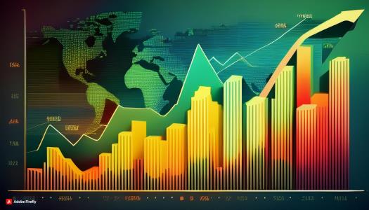 Painting showing an illustration of a Bar graph of interest rates of top mortgage banks in Ghana; Strathium