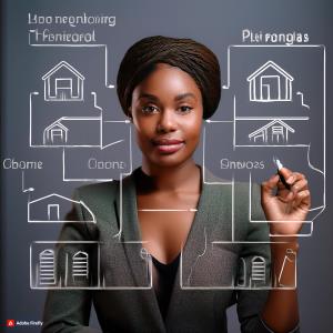 Flowchart depicting the process of becoming a real estate agent in Ghana; Strathium
